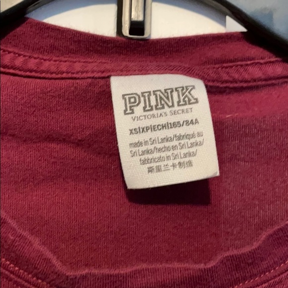 PINK brand burgundy long sleeve - Picture 2 of 3